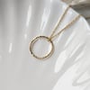 14k Gold filled open circle necklace