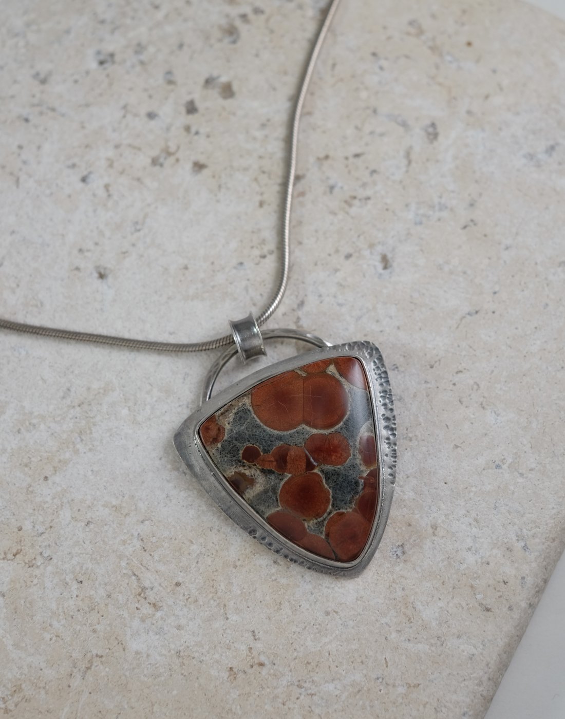 Image of Peanut Obsidian Sterling Necklace