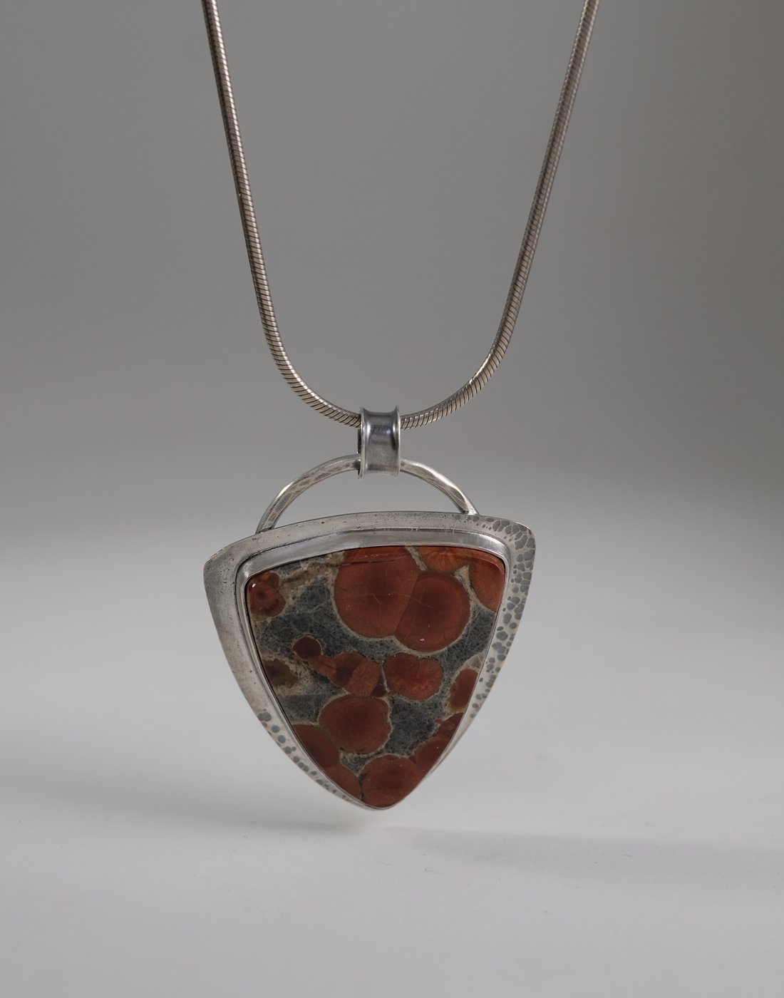 Image of Peanut Obsidian Sterling Necklace