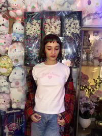 Image 2 of 🩷New Best Sister Baby Tee 🩷White & Pink Sparkle