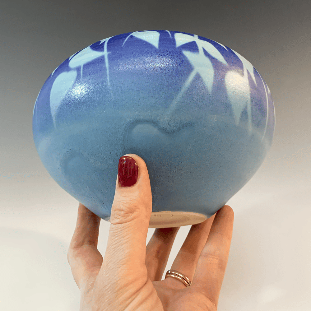 Image of Blue Vines Jar, Medium 