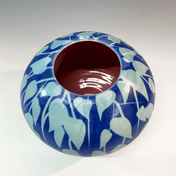 Image of Blue Vines Jar, Medium 