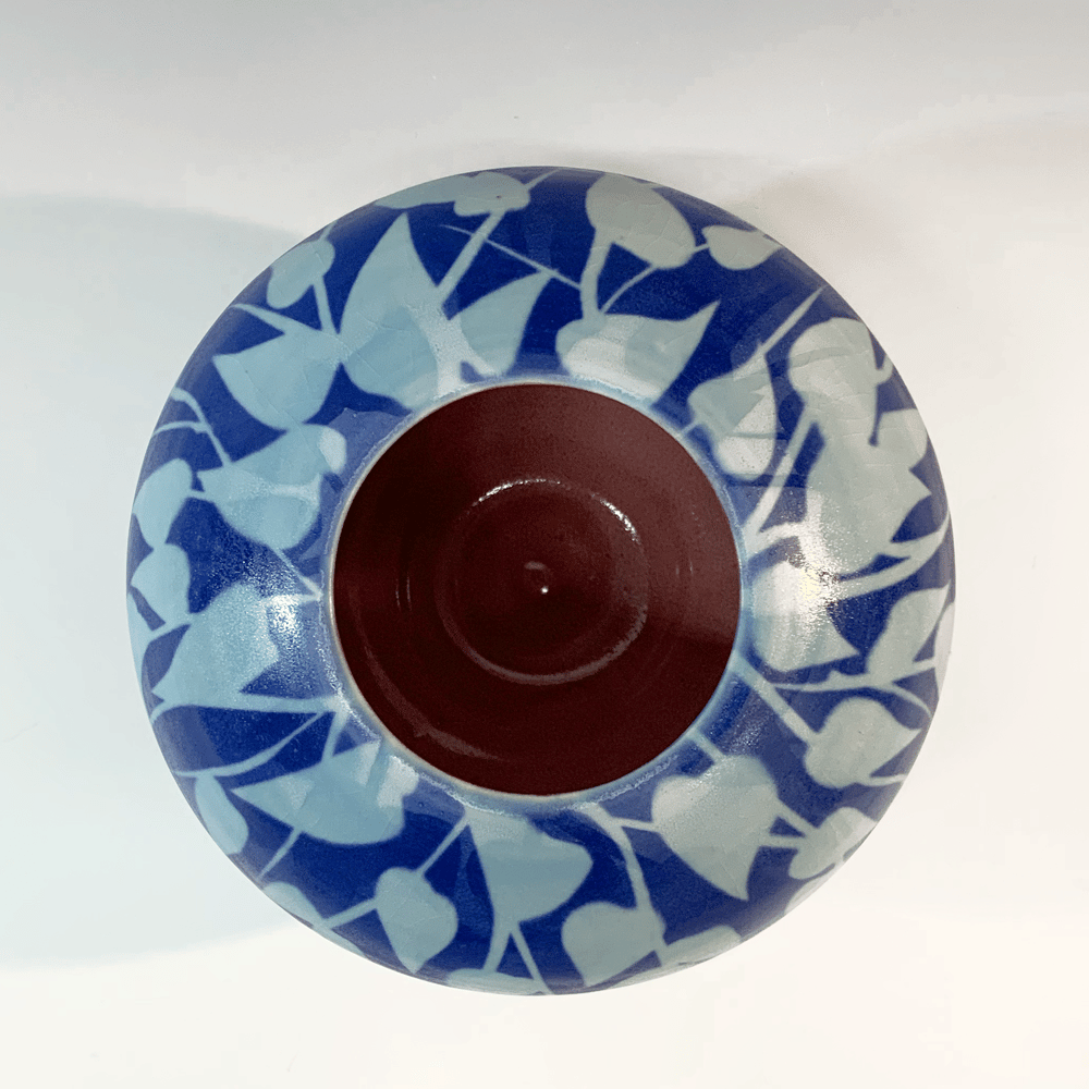 Image of Blue Vines Jar, Medium 