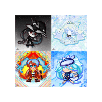 Image 2 of COOKIE RUN X POKEMIKUS HOLOGRAPHIC STICKERS AND KEYCHAINS MTO