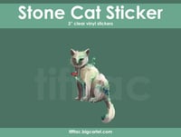 Stone Cat CLEAR Sticker