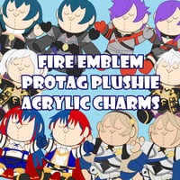 Image 1 of Fire Emblem Protagonist Plushie Acrylic Charms [PRE-ORDER]