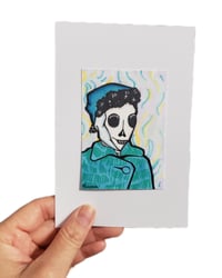 Day of the Dead Skeleton Vincent Van Gogh Art Card