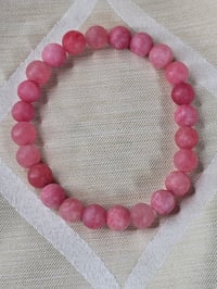 Image 1 of Rhodochrosite Matte Finish Natural Healing Bracelet