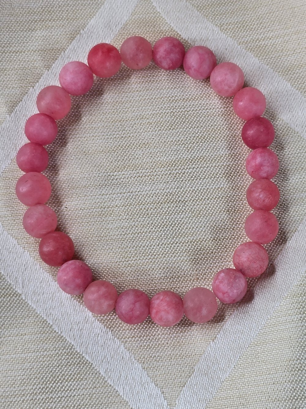 Image of Rhodochrosite Matte Finish Natural Healing Bracelet