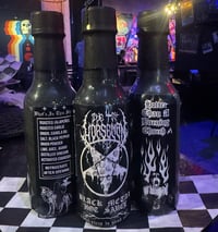 BLACK METAL HOT SAUCE BOTTLE