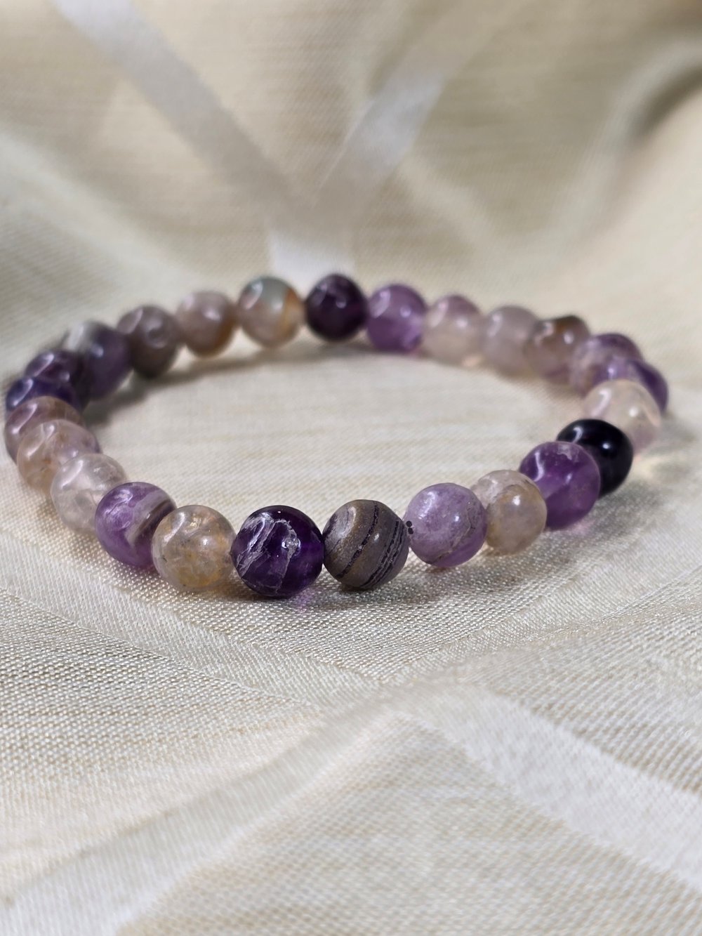 Image of Amethyst Natural Healing Beaded Bracelet