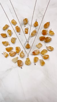 Image 3 of RAW CITRINE PENDANT W/24" CHAIN (OPTIONAL) - BRAZIL 