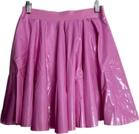 Flared Pink Latex Skirt