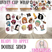 Image 1 of One piece UVDTF double sided cup wrap
