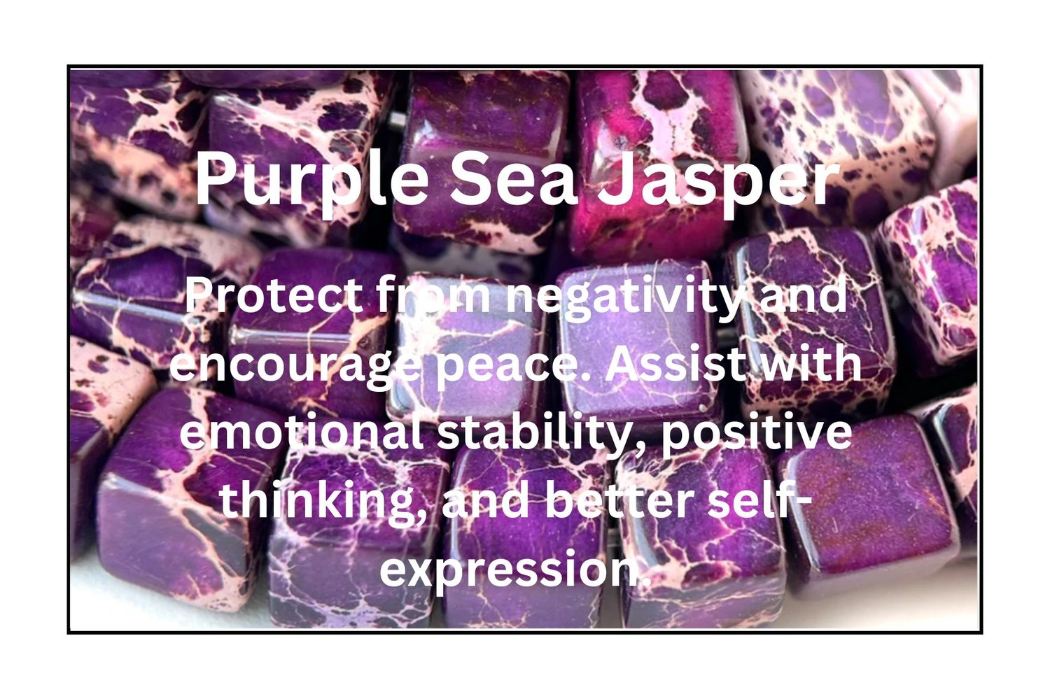 Image of Purple Sea Jasper Natural Spiritual Beaded Bracelet