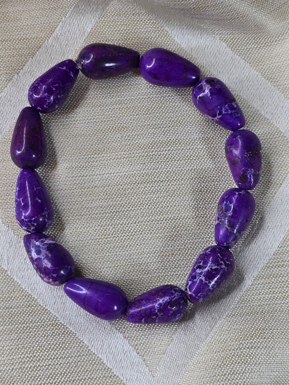 Image of Purple Sea Jasper Natural Spiritual Beaded Bracelet