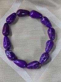 Image 1 of Purple Sea Jasper Natural Spiritual Beaded Bracelet
