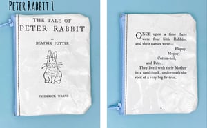 Image of Beatrix Potter Book Page Coin Purses (Peter Rabbit, Jemima Puddleduck, Tom Kitten)