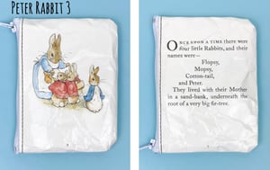 Image of Beatrix Potter Book Page Coin Purses (Peter Rabbit, Jemima Puddleduck, Tom Kitten)