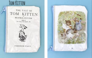 Image of Beatrix Potter Book Page Coin Purses (Peter Rabbit, Jemima Puddleduck, Tom Kitten)