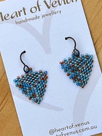 Delica Earrings - Blue Mix