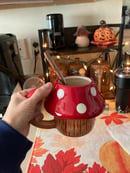 Image 3 of 🍄 Amanita Mushroom Coffee Mug - Ceramic - Polka Dot - Cottagecore