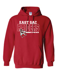 Image 1 of ESC RED HOODED SWEATSHIRT