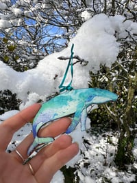 Image 3 of Whale - Wooden Christmas Decoration (Pre-Order)