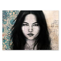 Image 1 of Paper Art Print - "Rina au Katazomé"