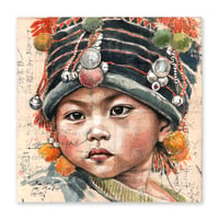 Image 1 of Paper Art Print - "Bébé du Yunnan"