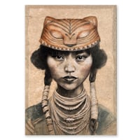 Image 1 of Paper Art Print - "Le masque tigre"