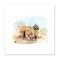 Image 1 of Paper Art Print - "Tata Somba aux multiples Legbas"