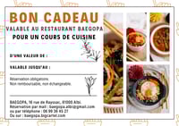 BON CADEAU POUR UN COURS DE CUISINE