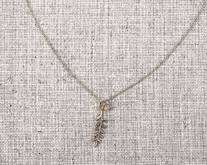 Image of *SALE* 9ct fern leaf and Champagne diamond  necklace