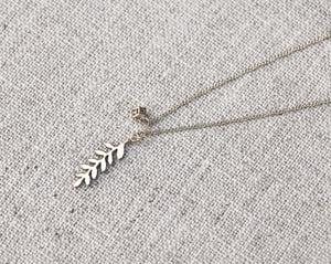 Image of *SALE* 9ct fern leaf and Champagne diamond  necklace