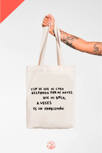 Tote bag Mi cara responda