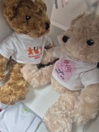 Image 1 of Personlised tshirt teddy bear