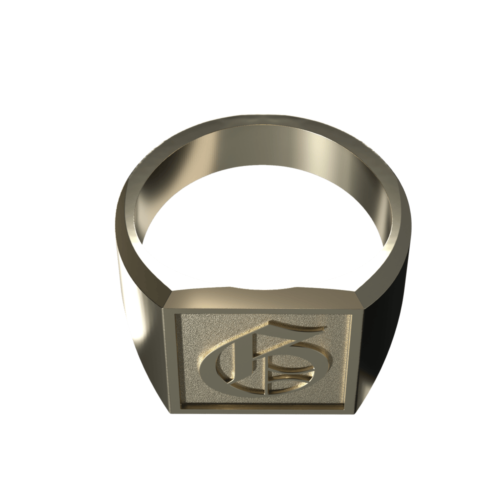 Image of GOLD OLD ENGLISH RING 