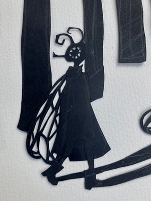 Image of original paper cut-out "Flyboy in the forest"