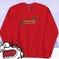 Image 3 of “Thrashing through the snow” - Skateboarding Christmas Jumper
