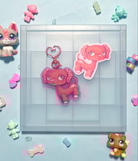 Image 1 of LPS valentines Dachshund keychain & sticker 