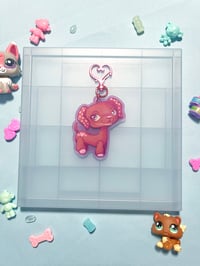 Image 2 of LPS valentines Dachshund keychain & sticker 