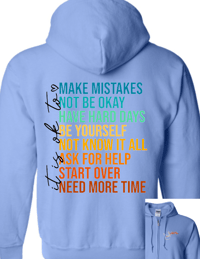 Image 5 of LBCH It's OK Mental Health Zip Up