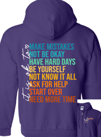 Image 3 of LBCH It's OK Mental Health Zip Up