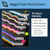 Image 2 of Wiggly Pride Flag Stickers