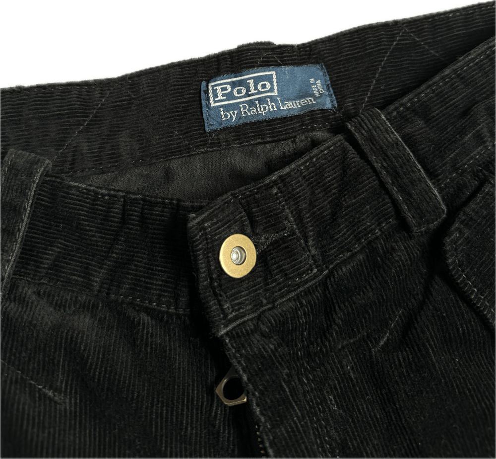 Polo Ralph Lauren 00’s Black Corduroy Cargo Pants 31 (2)