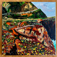 Image 1 of Big Sur (Cliffs) w/Lyrics Painting