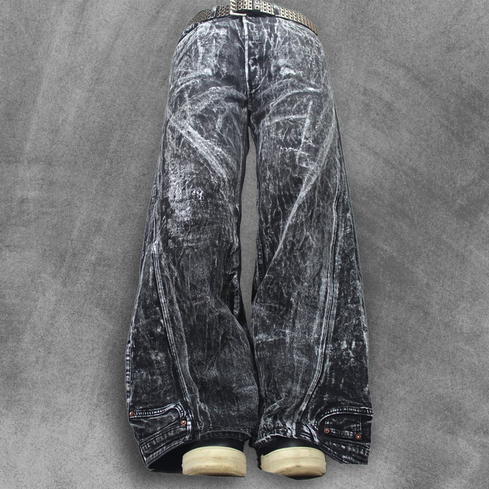 2IN1 PAINTED DENIM BLACK [M-L]