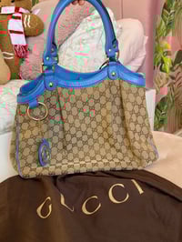 Image 1 of Gucci Sukey GG Canvas Bag Blue