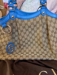 Image 2 of Gucci Sukey GG Canvas Bag Blue